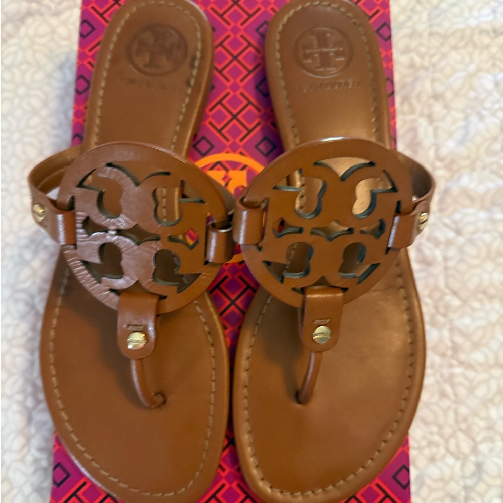 Tory Burch Tan Leather Sandals